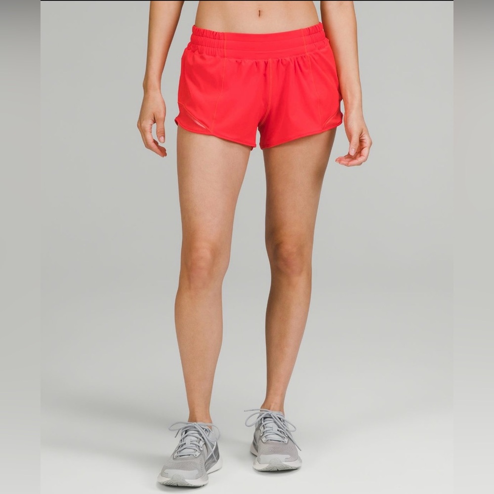 Women's Red Athletic Shorts